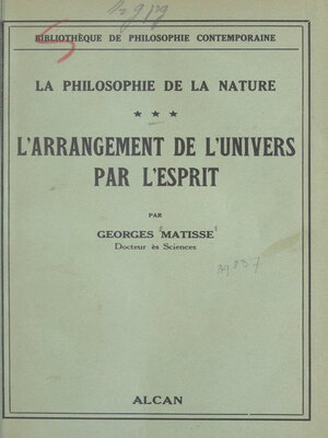 cover image of La philosophie de la nature (3)